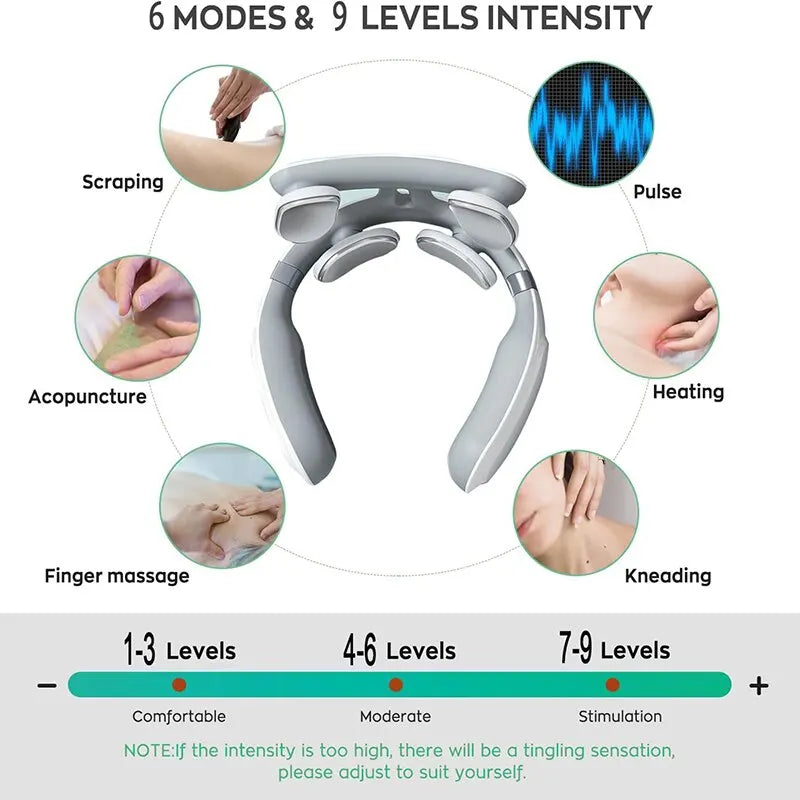 Máquina de Massagem para Pescoço com 4 Cabeças